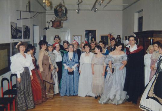 Boris Prister kao Đuro Jelačić na kostimiranom balu muzealaca, MUO, 1986. g.